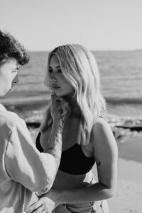 Young couple on beach in Charleston
