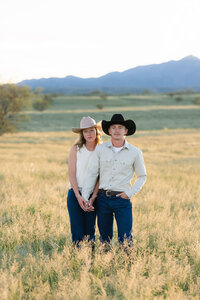 Tucson engagement photos in the Sonoran desert field