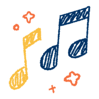 Hand drawn music symbols