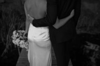 bride and groom photo from behind