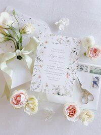 watercolor wildflower wedding invitations