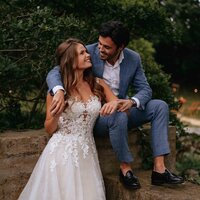 Foto gemaakt door Melissa Boer Fotografie, bruidspaar in Limburg