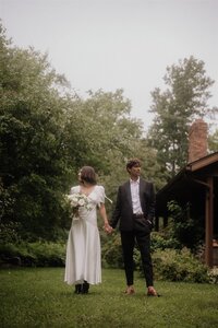 bride and groom during their wedding ceremony 