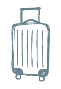 Hand-illustrated luggage