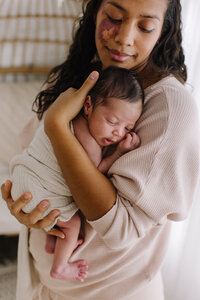 In studio newborn lifestyle photography