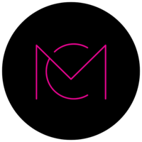 Molly Curry Coaching Logo; MC initials inside a black circle