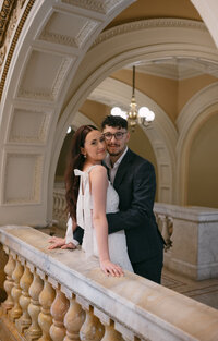 Wisconsin couple at the Milwaukee Public Library