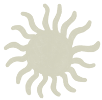 beige hand drawn sun illustration