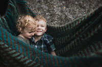 Lifestyle photoshoot with two young children.