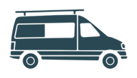 Illustration of a camper van