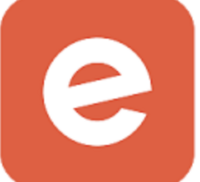 Red background with a lowercase e to represent the eventbrite logo
