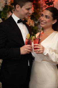 inimate valentines day themed wedding in freehold new jersey at the american hotel