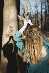 Devin Tormey in the woods