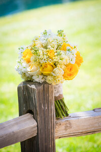 Weddings and Family Portraits in Orange County bouquet of yellow and white flowers