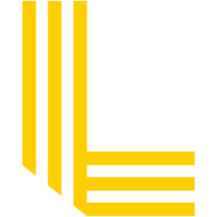 Neon yellow stripes to form the letter "L"