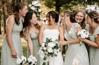 Bridal Party Laughing