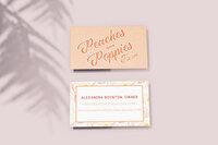 Mockup of business card for California florist