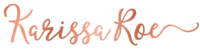 karissa roe logo rosegoldfoil