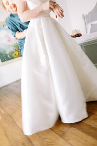 Modern tulle wedding dress