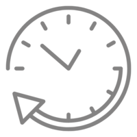 time click with arrow emoji