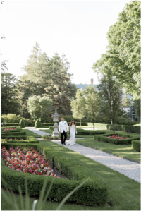 wedding arch with white flowers