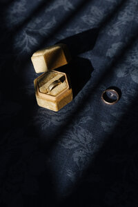 Flatlay details for an intimate wedding at Ellsworth Block