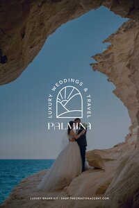 logo design as part of brand kit for travel agent