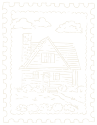 house stamp illustraion