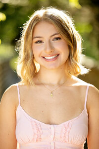 Professional senior portrait of a high school student in Northville, captured in a modern, clean outdoor location with a relaxed and confident look.