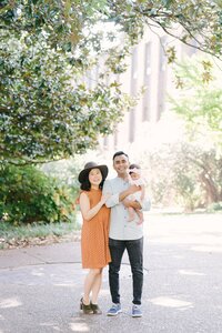 Vanderbilt University Family Session with Nashville Family Photographer Dolly DeLong Photography featuring Ashley and Asher and baby Noa