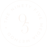 Ninety Five Media Method Logo Alabaster Transparent