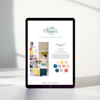 Editable wedding mood board template to design and organize your dream wedding. Easily communicate your wedding vision to vendors with a visually cohesive plan beyond just colors. Ideal for brides and planners looking for seamless wedding inspiration.