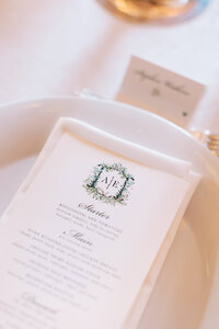 Menu Detail at California Club Reception