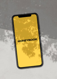 iphone mockup of Honeybook CRM for creative entrepreneurs