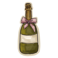 Champagne Bottle Illustration Icon in denver Colorado