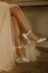 Wedding detail photos on wedding shoes