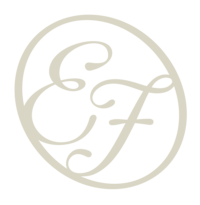 Cream logo mark for Erika Fitzgerald Website Copywriting