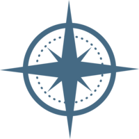 illustration of a compass icon for Harbor View