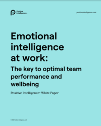 Cover of the 'Emotional Intelligence at Work' report, exploring the development of EQ through mental fitness.
