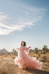 Elopement Pink Dress Joshua Tree