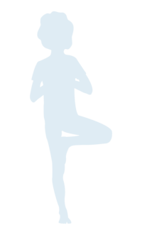 Branded icon of woman in warrior 2