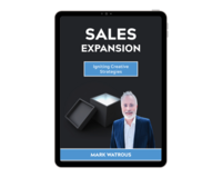 Sales Expansion book by Mark Watrous offering 52 creative strategies to increase revenue, spark sales growth, and overcome business plateaus.