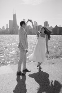 downtown engagement photos
