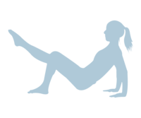 Icon of woman in a tricep dip