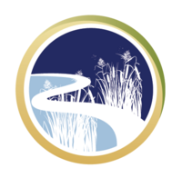 Icon with  illustration of a river flowing