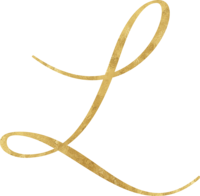 Gold Calligraphy L for Larson branding