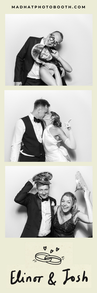 b&w custom prints for a wedding photo booth hire in the cotswolds