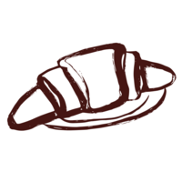 handdrawn croissant sticker