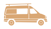 Illustration of a camper van