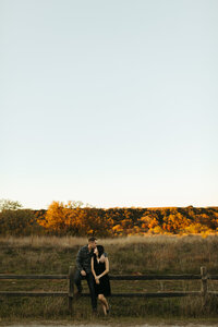 engagement photos in the fall of texas